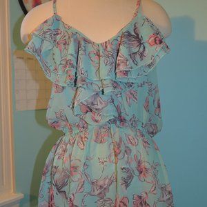 FLORAL SHEER TANKTOP - JUNIORS XL